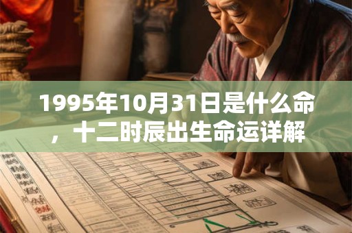 1995年10月31日是什么命,十二时辰出生命运详解 1995年10月31日是什么命,十二时辰出生命运详解