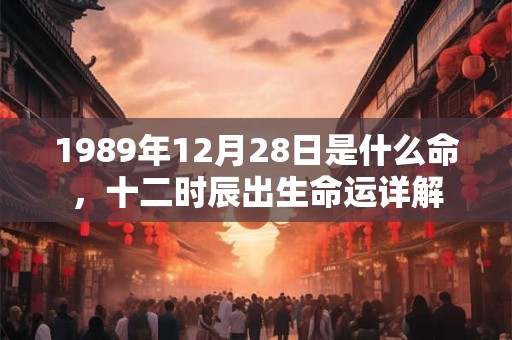 1989年12月28日是什么命，十二时辰出生命运详解