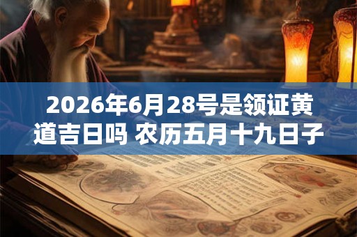 2026年6月28号是领证黄道吉日吗 农历五月十九日子好吗