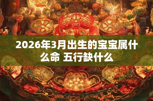 2026年3月出生的宝宝属什么命 五行缺什么 2026年3月出生的宝宝属什么命 五行缺什么