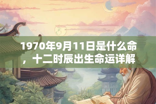 1970年9月11日是什么命，十二时辰出生命运详解