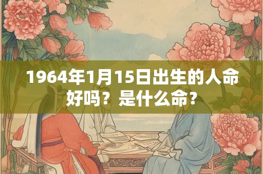 1964年1月15日出生的人命好吗？是什么命？
