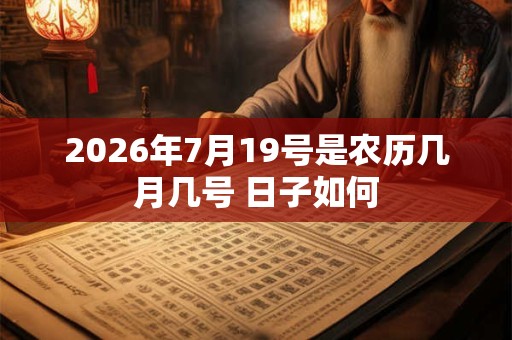2026年7月19号是农历几月几号 日子如何