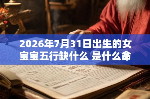 2026年7月31日出生的女宝宝五行缺什么 是什么命