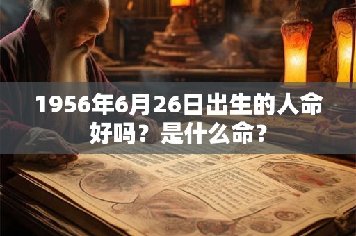 1956年6月26日出生的人命好吗?是什么命? 1956年6月26日出生的人命好吗?是什么命?