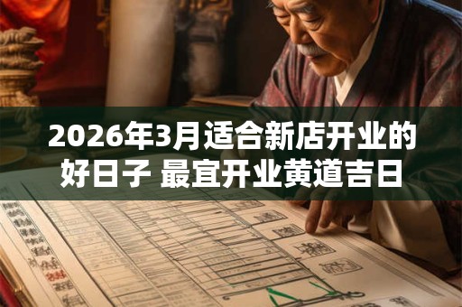 2026年3月适合新店开业的好日子 最宜开业黄道吉日