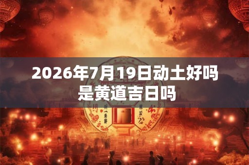 2026年7月19日动土好吗 是黄道吉日吗