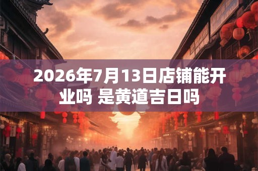 2026年7月13日店铺能开业吗 是黄道吉日吗 2026年7月13日店铺能开业吗 是黄道吉日吗