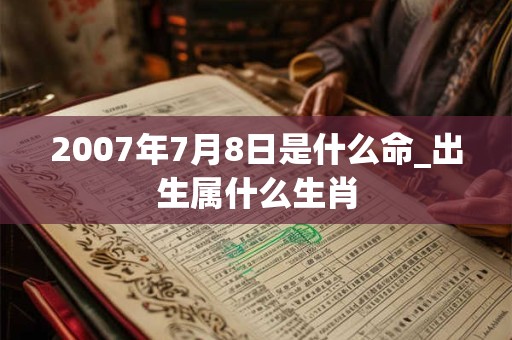 2007年7月8日是什么命_出生属什么生肖