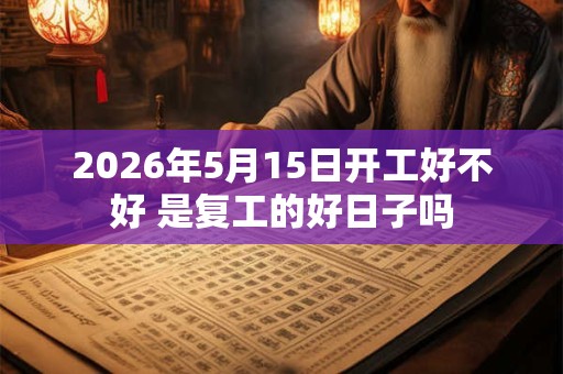 2026年5月15日开工好不好 是复工的好日子吗