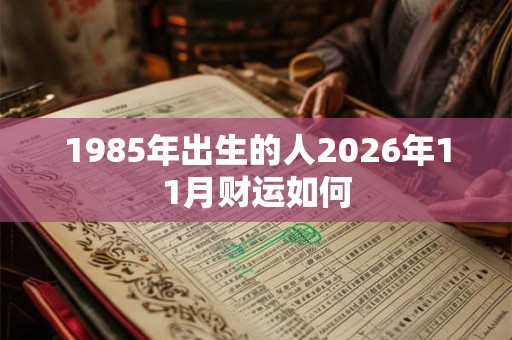 1985年出生的人2026年11月财运如何