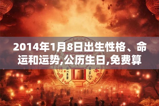 2014年1月8日出生性格、命运和运势,公历生日,免费算命