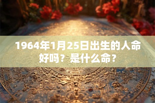 1964年1月25日出生的人命好吗?是什么命? 1964年1月25日出生的人命好吗?是什么命?