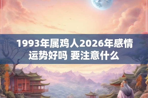 1993年属鸡人2026年感情运势好吗 要注意什么