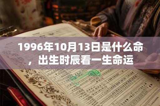 1996年10月13日是什么命，出生时辰看一生命运