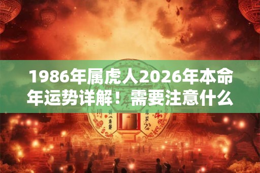 1986年属虎人2026年本命年运势详解！需要注意什么
