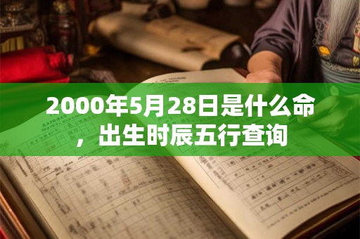 2000年5月28日是什么命，出生时辰五行查询