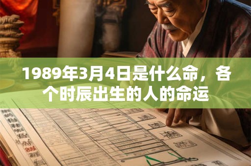 1989年3月4日是什么命，各个时辰出生的人的命运