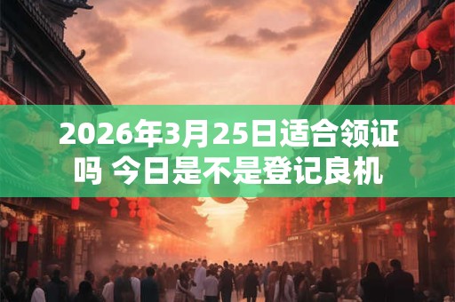 2026年3月25日适合领证吗 今日是不是登记良机