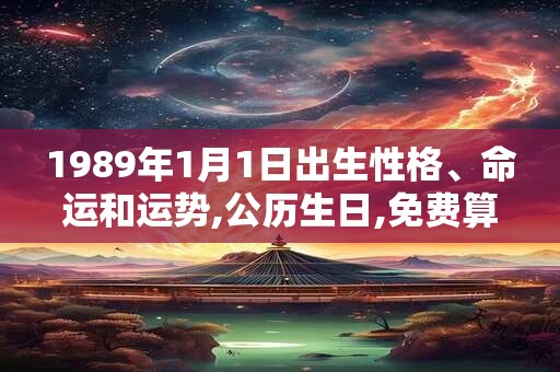 1989年1月1日出生性格、命运和运势,公历生日,免费算命 1989年1月1日出生性格、命运和运势,公历生日,免费算命