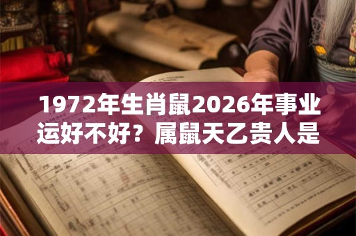 1972年生肖鼠2026年事业运好不好？属鼠天乙贵人是谁？