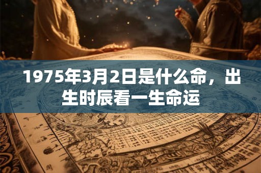 1975年3月2日是什么命，出生时辰看一生命运