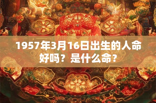 1957年3月16日出生的人命好吗？是什么命？
