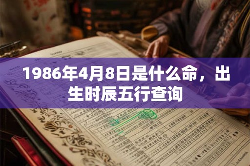 1986年4月8日是什么命，出生时辰五行查询