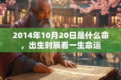 2014年10月20日是什么命，出生时辰看一生命运