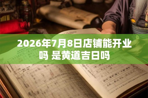 2026年7月8日店铺能开业吗 是黄道吉日吗