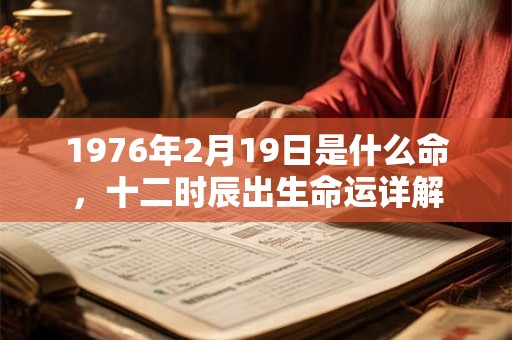 1976年2月19日是什么命,十二时辰出生命运详解 1976年2月19日是什么命,十二时辰出生命运详解