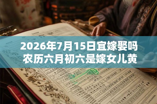 2026年7月15日宜嫁娶吗 农历六月初六是嫁女儿黄道吉日吗