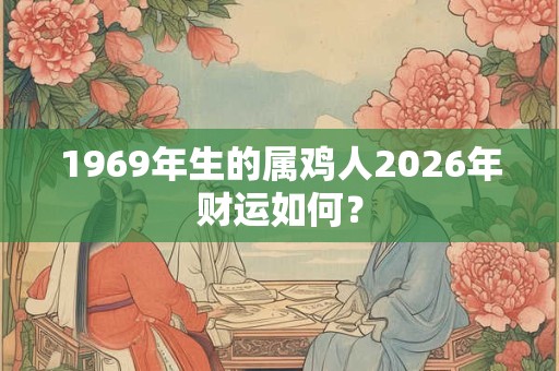 1969年生的属鸡人2026年财运如何？