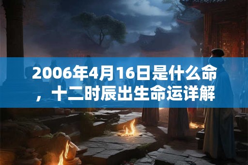 2006年4月16日是什么命，十二时辰出生命运详解