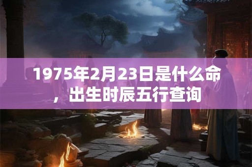 1975年2月23日是什么命，出生时辰五行查询