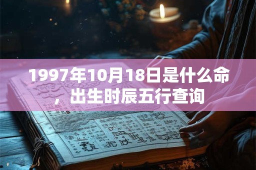 1997年10月18日是什么命,出生时辰五行查询 1997年10月18日是什么命,出生时辰五行查询