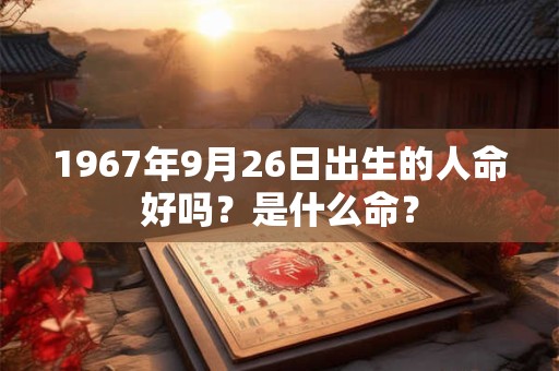 1967年9月26日出生的人命好吗？是什么命？