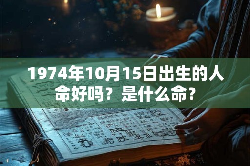 1974年10月15日出生的人命好吗?是什么命? 1974年10月15日出生的人命好吗?是什么命?