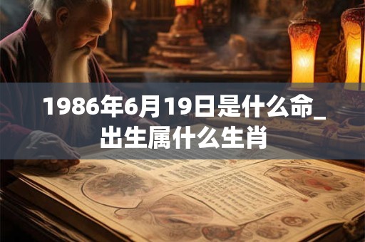 1986年6月19日是什么命_出生属什么生肖 1986年6月19日是什么命_出生属什么生肖