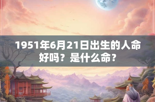 1951年6月21日出生的人命好吗？是什么命？