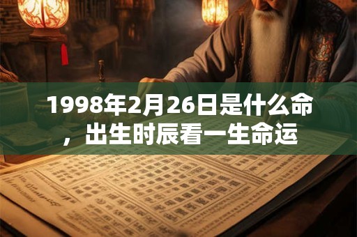 1998年2月26日是什么命,出生时辰看一生命运 1998年2月26日是什么命,出生时辰看一生命运