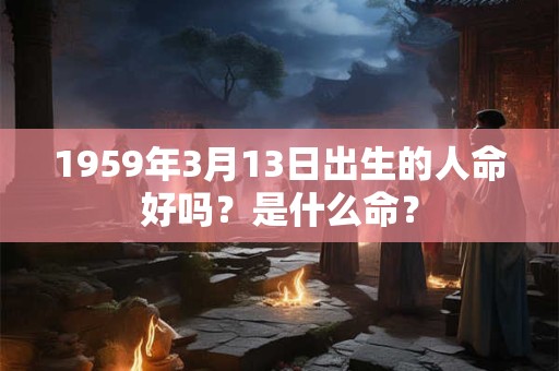 1959年3月13日出生的人命好吗?是什么命? 1959年3月13日出生的人命好吗?是什么命?