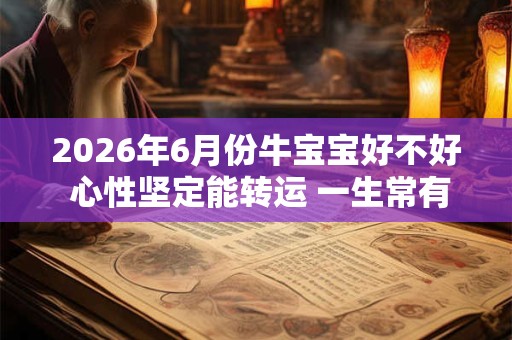 2026年6月份牛宝宝好不好 心性坚定能转运 一生常有贵人在