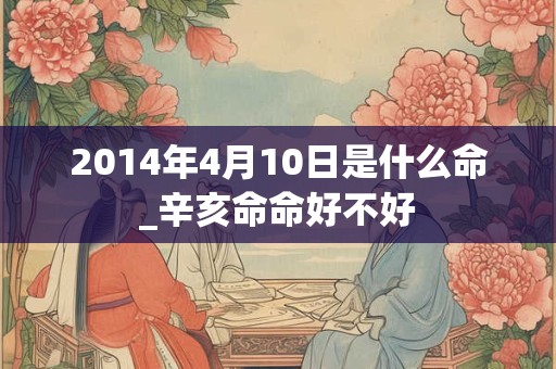 2014年4月10日是什么命_辛亥命命好不好