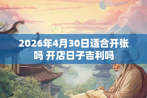 2026年4月30日适合开张吗 开店日子吉利吗