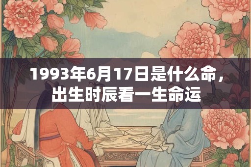 1993年6月17日是什么命,出生时辰看一生命运 1993年6月17日是什么命,出生时辰看一生命运