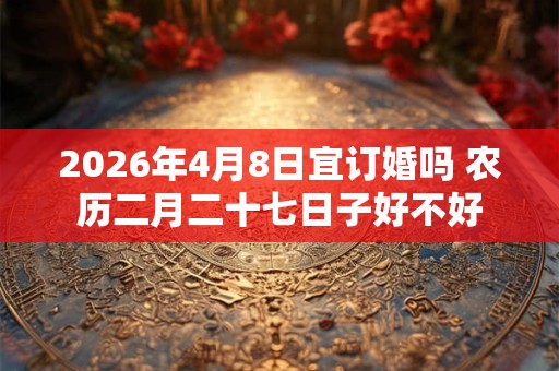 2026年4月8日宜订婚吗 农历二月二十七日子好不好
