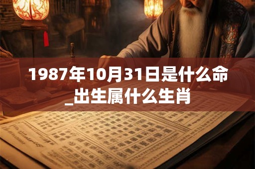 1987年10月31日是什么命_出生属什么生肖