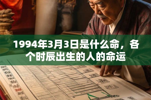 1994年3月3日是什么命,各个时辰出生的人的命运 1994年3月3日是什么命,各个时辰出生的人的命运