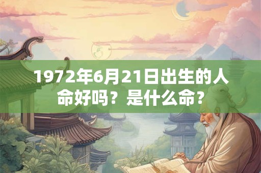 1972年6月21日出生的人命好吗？是什么命？